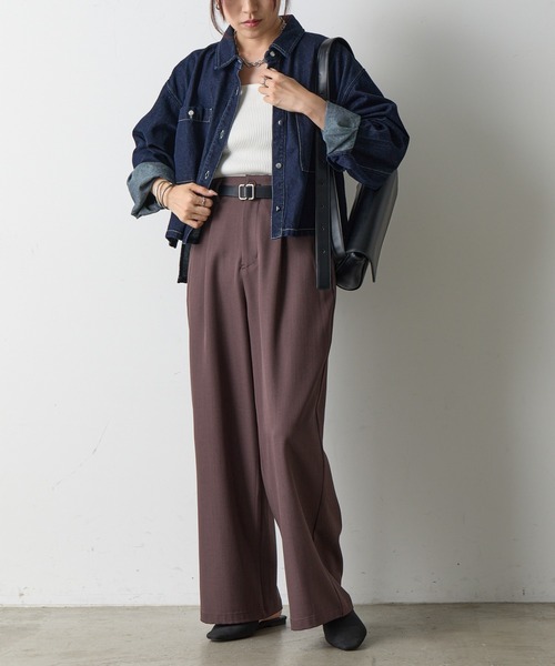 COLONY 2139（コロニートゥーワンスリーナイン）の「8ozデニムクロップドシャツ（シャツ/ブラウス・レディース・ネイビー/ダークブルー・FREE）」の3枚目の写真