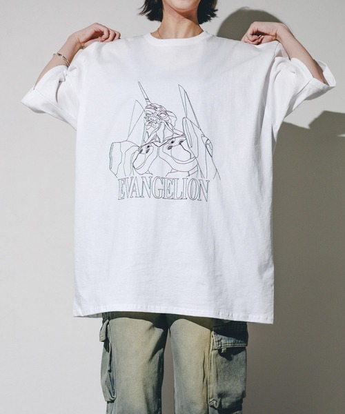 FRUIT OF THE LOOM(フルーツオブザルーム)の「【EVANGELION x FRUIT OF THE LOOM】6oz 刺繍 T(Tシャツ/カットソー・メンズ・ホワイト系その他/ホワイト/ブラック/ブラック系その他・X-LARGE)」の9枚目の写真