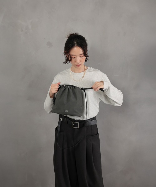 o8080489571712372さん専用 DRAWSTRING BAG SMALL【nubuck vegan leather】／ドロー