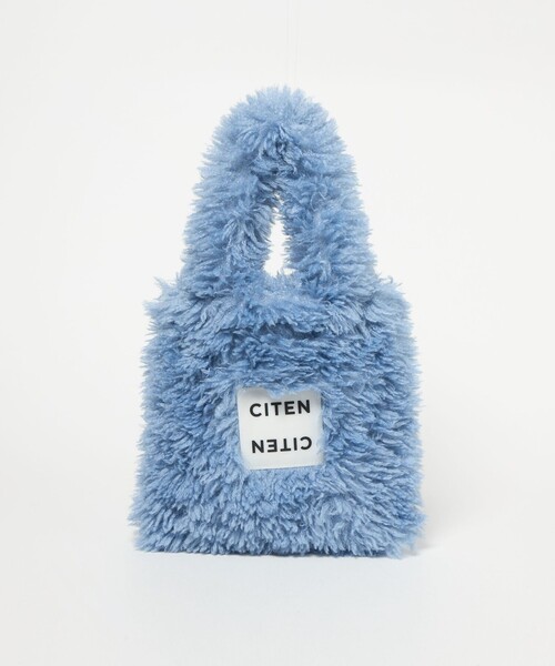 CITEN(シテン)の「<CITEN>モコモコトートバッグS(トートバッグ・レディース・ライトブルー/クリーム/ダークブラウン/ダークグレー・FREE)」の4枚目の写真