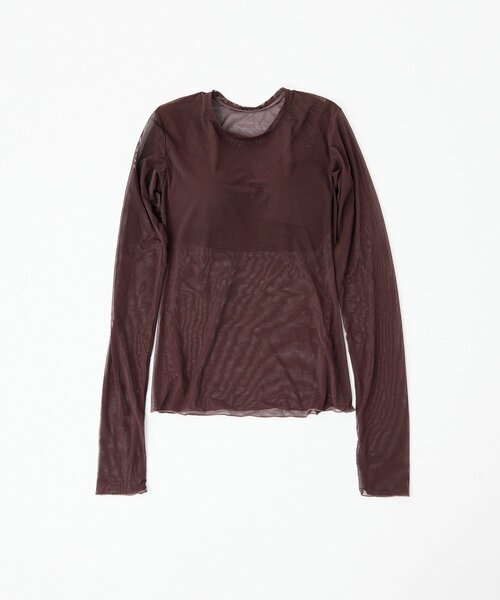 NICENICE MOMENT（ナイスナイスモーメント）の「【NICENICE MOMENT】MESH LS SHELL（Tシャツ/カットソー・レディース・ブラック/バーガンディー・MEDIUM/SMALL）」の13枚目の写真