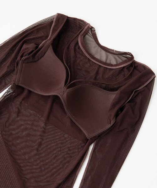 NICENICE MOMENT（ナイスナイスモーメント）の「【NICENICE MOMENT】MESH LS SHELL（Tシャツ/カットソー・レディース・ブラック/バーガンディー・MEDIUM/SMALL）」の15枚目の写真