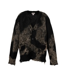 Distressed Mohair Knit Cardigan