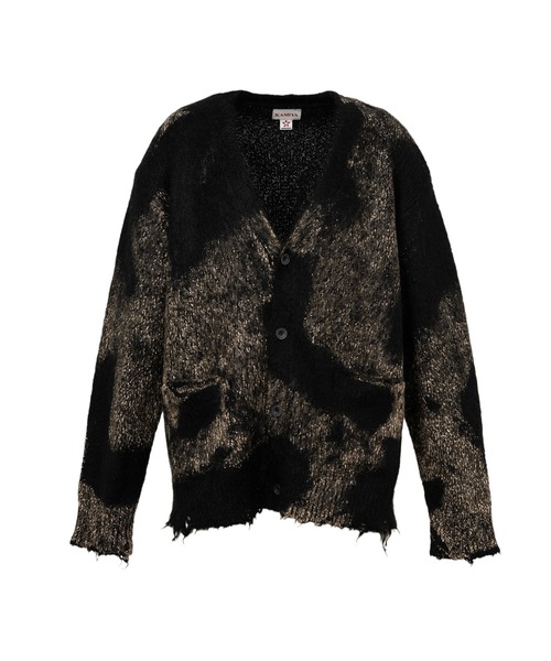 KAMIYA(カミヤ)の「Distressed Mohair Knit Cardigan(カーディガン/ボレロ・メンズ・ブラック/オレンジ/ホワイト・M)」の3枚目の写真