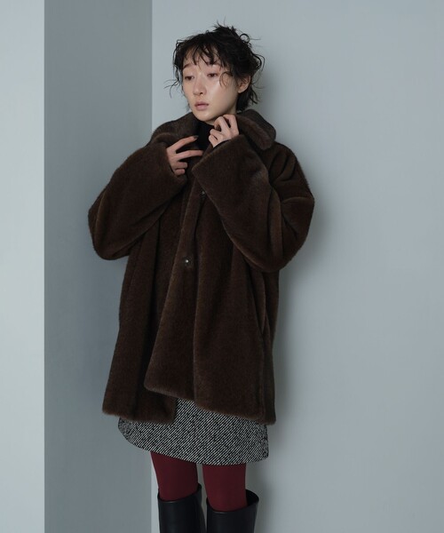 セール】＜EMMEL REFINES＞EM フェイクファー ミディアム コート