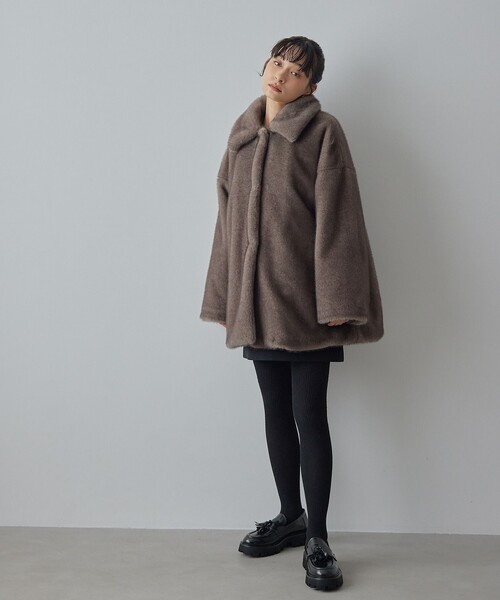 セール】＜EMMEL REFINES＞EM フェイクファー ミディアム コート