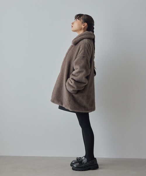 セール】＜EMMEL REFINES＞EM フェイクファー ミディアム コート