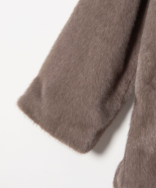 EMMEL REFINES（エメルリファインズ）の「＜EMMEL REFINES＞EM フェイクファー ミディアム コート（ステンカラーコート・レディース・ダークブラウン/モカ・M/S）」の14枚目の写真