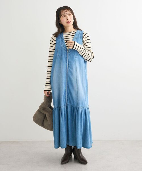 セール】・SUGAR SPOON W-ZIPデニムロングワンピ（ワンピース）｜Sugar