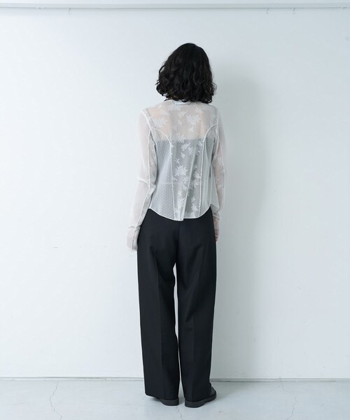 tulle lace ribbon blouse（シャツ/ブラウス）｜CODE A（コードエー