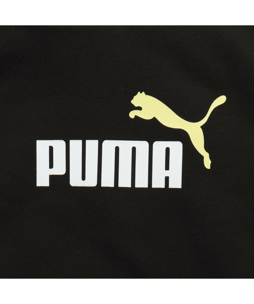 PUMA（プーマ）の「PUMA プーマ ボーイズ ESS 2 カラー NO.1 ロゴ フーディ 裏起毛 120-160cm（パーカー・キッズ・サックスブルー/カーキブラウン/ブラック×ゴールド・130/140/150/160/120）」の6枚目の写真