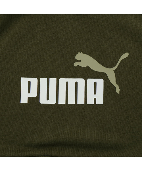 PUMA（プーマ）の「PUMA プーマ ボーイズ ESS 2 カラー NO.1 ロゴ フーディ 裏起毛 120-160cm（パーカー・キッズ・サックスブルー/カーキブラウン/ブラック×ゴールド・130/140/150/160/120）」の10枚目の写真
