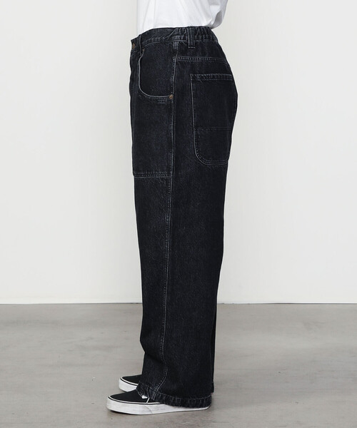 noremid 黒 デニムパンツ バギー black L noremid デニムblack m