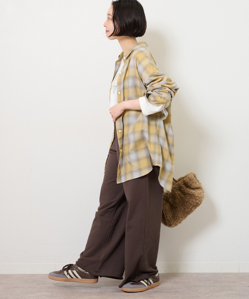 JOURNAL STANDARD relume（ジャーナルスタンダード　レリューム）の「オーガニックコットンミックスオンブレツイルシャツ（シャツ/ブラウス・レディース・チャコールグレー/イエロー/ブルー・FREE）」の21枚目の写真