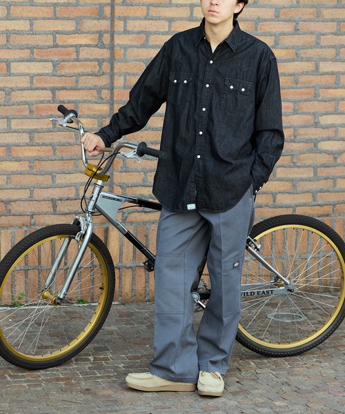 Dickies(ディッキーズ)の「Dickies/ディッキーズ Vintage Wash 85283 DOUBLE KNEE Work ワークパンツ(チノパンツ・メンズ・ブラック/チャコール/ネイビー/ベージュ・34/28/30/32)」の13枚目の写真