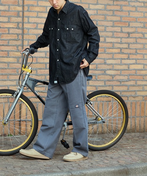Dickies(ディッキーズ)の「Dickies/ディッキーズ Vintage Wash 85283 DOUBLE KNEE Work ワークパンツ(チノパンツ・メンズ・ブラック/チャコール/ネイビー/ベージュ・34/28/30/32)」の14枚目の写真