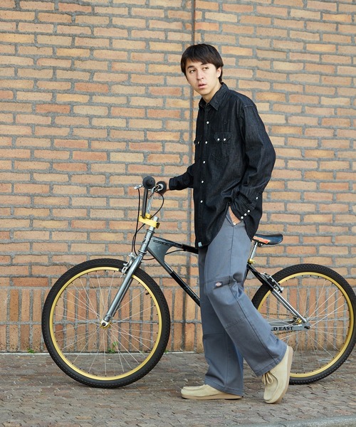 Dickies(ディッキーズ)の「Dickies/ディッキーズ Vintage Wash 85283 DOUBLE KNEE Work ワークパンツ(チノパンツ・メンズ・ブラック/チャコール/ネイビー/ベージュ・34/28/30/32)」の17枚目の写真