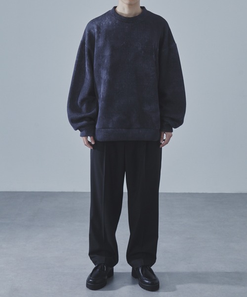 SLICK（スリック）の「【SLICK/スリック】Uneven Dyeing Quarter Gauge Pullover/アンイーブンダイクォーターゲージプルオーバー（ニット/セーター・メンズ・グレー/ブラウン・2/1/3）」の5枚目の写真