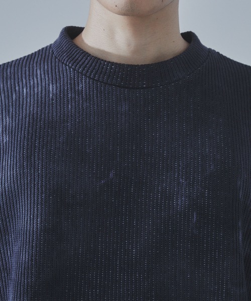 SLICK（スリック）の「【SLICK/スリック】Uneven Dyeing Quarter Gauge Pullover/アンイーブンダイクォーターゲージプルオーバー（ニット/セーター・メンズ・グレー/ブラウン・2/1/3）」の7枚目の写真