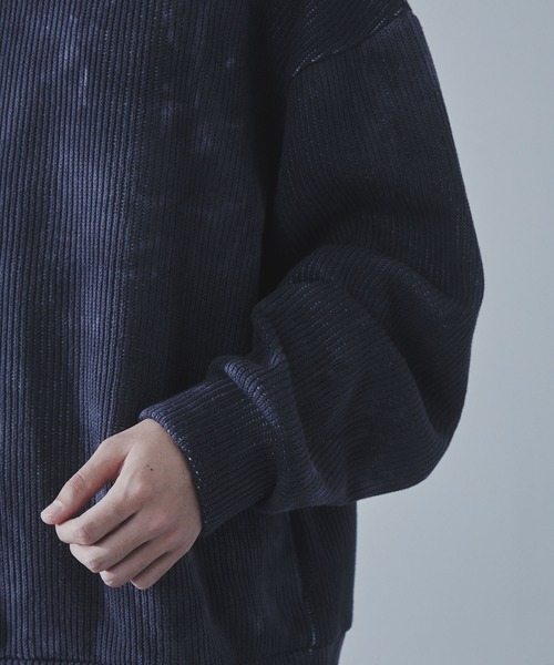 SLICK（スリック）の「【SLICK/スリック】Uneven Dyeing Quarter Gauge Pullover/アンイーブンダイクォーターゲージプルオーバー（ニット/セーター・メンズ・グレー/ブラウン・2/1/3）」の8枚目の写真