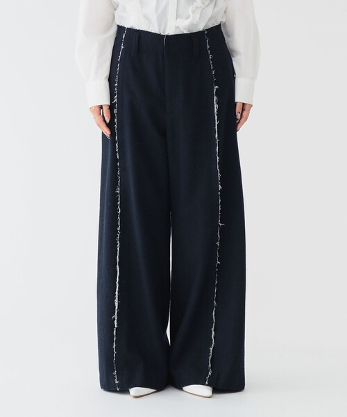 maturely（マチュアリー）の「【1/15再値下げ】maturely / リサイクルウール カットオフ スラックス（スラックス・レディース・ブラウン/ネイビー・1/0）」の8枚目の写真