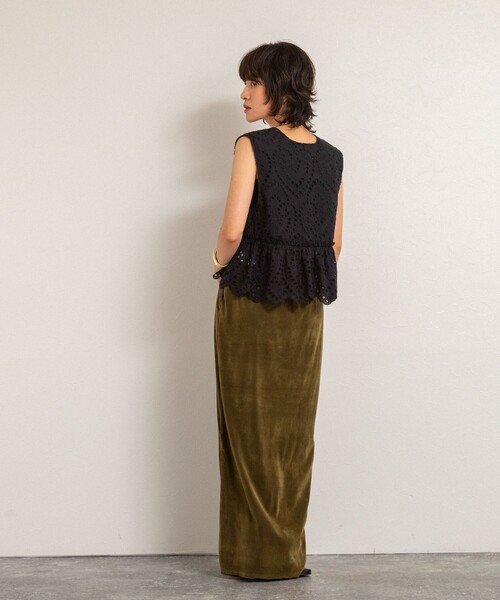 NOLLEY’S（ノーリーズ）の「【MAQWEL/マクウェル】《セットアップ対応》ウォッシャブルエンブロイダリーレースベスト（ベスト・レディース・オフホワイト/ブラック・FREE）」の13枚目の写真