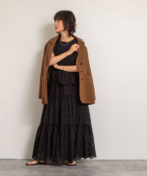 NOLLEY’S（ノーリーズ）の「【MAQWEL/マクウェル】《セットアップ対応》ウォッシャブルエンブロイダリーレースベスト（ベスト・レディース・オフホワイト/ブラック・FREE）」の18枚目の写真