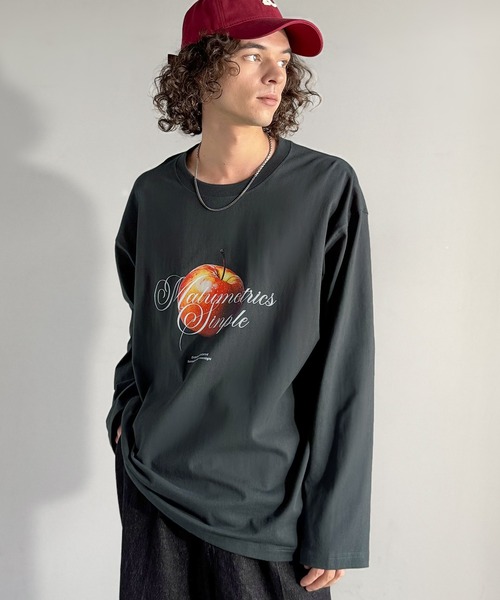 Java(ジャバ)の「《JaVaジャバコラボ》綿100% フレッシュに、スタイリッシュに。アップルメッセージTシャツ(長袖)(Tシャツ/カットソー・メンズ・ホワイト/チャコール・SMALL/MEDIUM/LARGE)」の12枚目の写真