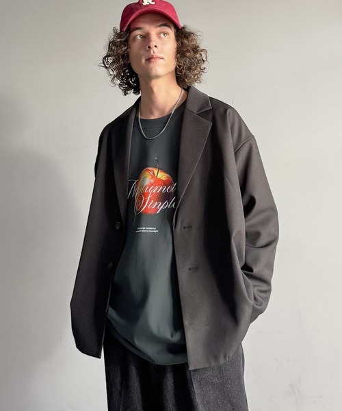 Java(ジャバ)の「《JaVaジャバコラボ》綿100% フレッシュに、スタイリッシュに。アップルメッセージTシャツ(長袖)(Tシャツ/カットソー・メンズ・ホワイト/チャコール・SMALL/MEDIUM/LARGE)」の16枚目の写真