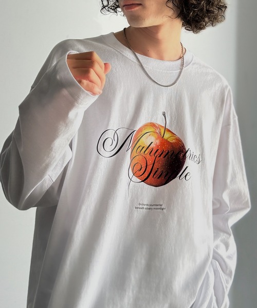 Java(ジャバ)の「《JaVaジャバコラボ》綿100% フレッシュに、スタイリッシュに。アップルメッセージTシャツ(長袖)(Tシャツ/カットソー・メンズ・ホワイト/チャコール・SMALL/MEDIUM/LARGE)」の9枚目の写真
