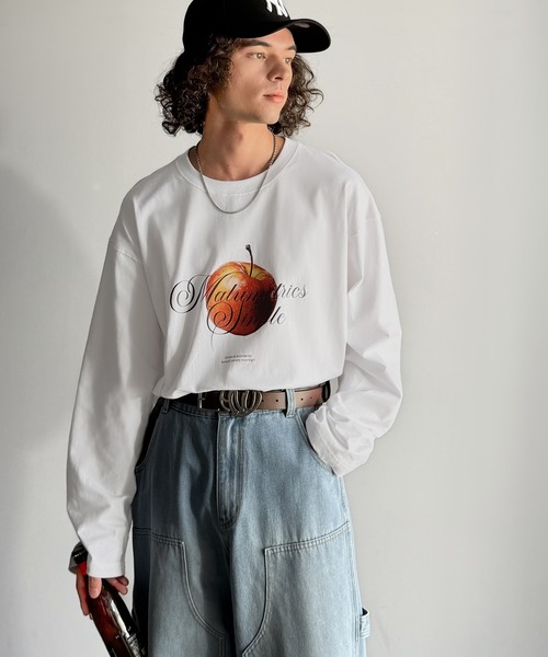Java(ジャバ)の「《JaVaジャバコラボ》綿100% フレッシュに、スタイリッシュに。アップルメッセージTシャツ(長袖)(Tシャツ/カットソー・メンズ・ホワイト/チャコール・SMALL/MEDIUM/LARGE)」の10枚目の写真