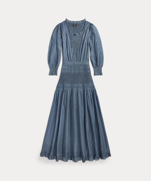 RRL（ダブル アール エル）の「チェック コットン ラップ ドレス