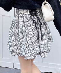 INGNI | バックレースアップツイードタックフレアスカート(スカート)