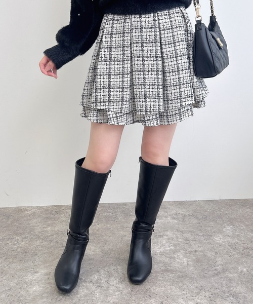 INGNI（イング）の「バックレースアップツイードタックフレアスカート（スカート・レディース・ホワイト系その他7/ブラック系その他7/その他11・FREE）」の9枚目の写真