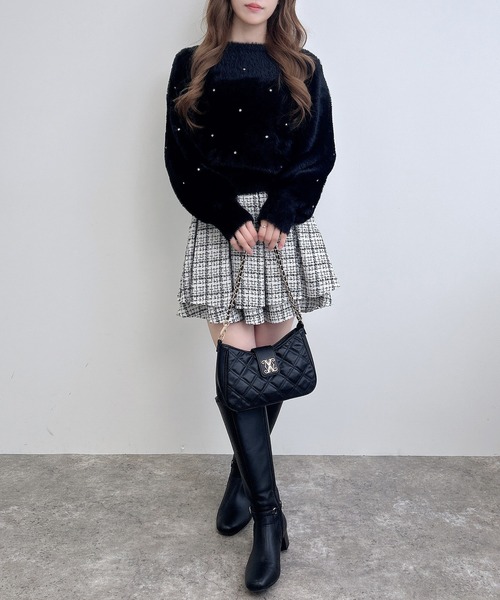 INGNI（イング）の「バックレースアップツイードタックフレアスカート（スカート・レディース・ホワイト系その他7/ブラック系その他7/その他11・FREE）」の11枚目の写真