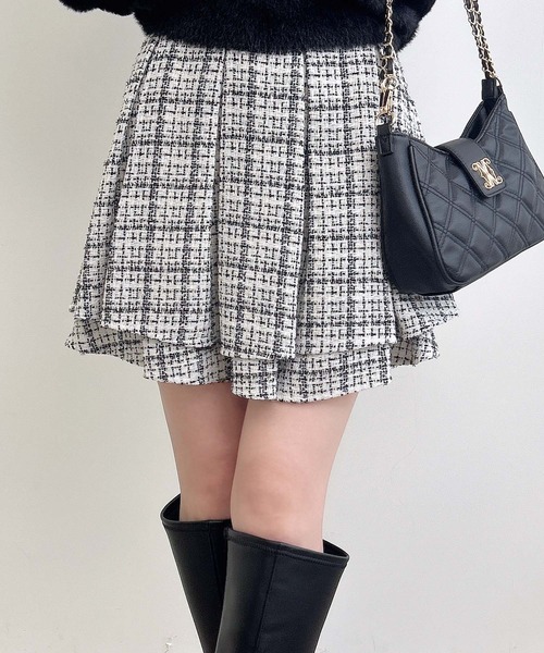 INGNI（イング）の「バックレースアップツイードタックフレアスカート（スカート・レディース・ホワイト系その他7/ブラック系その他7/その他11・FREE）」の16枚目の写真