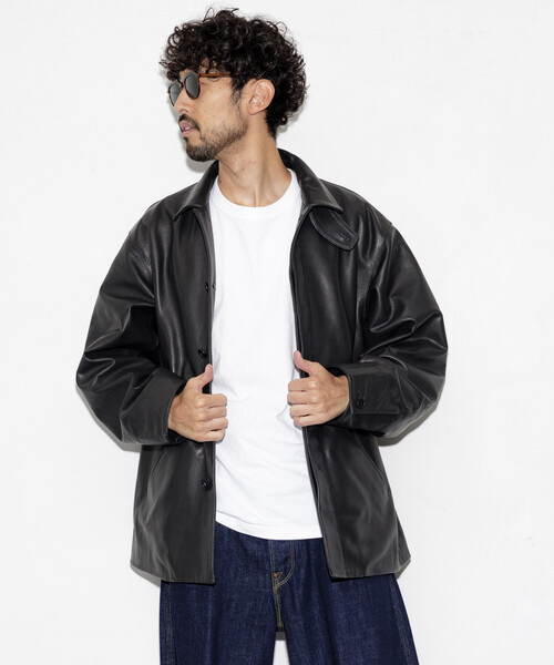 【新品】フリークスストア カーフレザーミニマル カーコート/カーフレザー セール】FREAK'S STORE/フリークスストア Calf Leather ミニマル カー