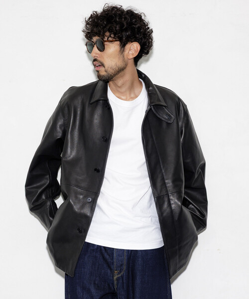 FREAK'S STORE Calf Leather ミニマル カーコート Calf Leather ミニマル カーコート｜フリークスストアの通販｜&mall