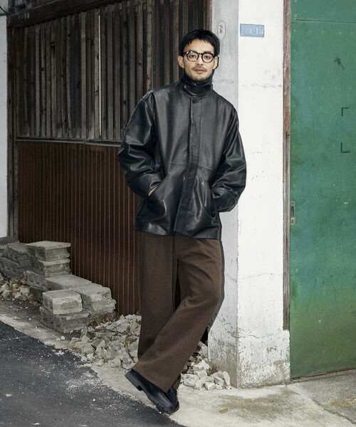 FREAK'S STORE/フリークスストア Calf Leather ミニマル カーコート