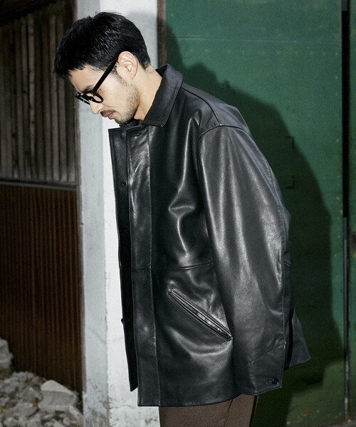 FREAK'S STORE/フリークスストア Calf Leather ミニマル カーコート
