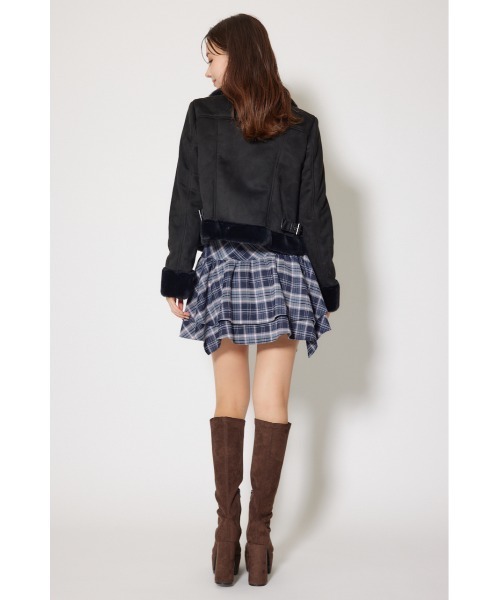 rienda リエンダ 24フェイクスエードムートンライダースジャケット M rienda 24フェイクスエードムートンライダースジャケット BLK