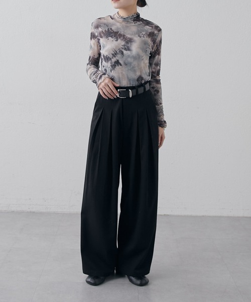 Lui's（ルイス）の「フロントタックデザインスラックスパンツ（スラックス・レディース・ブラック/グレー・38/36）」の21枚目の写真