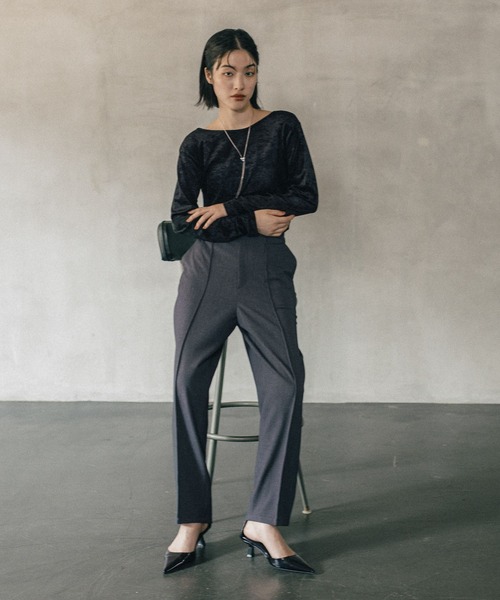 LEPSIM（レプシィム）の「《オフィスライン》TRストレートピンタックパンツ　582121（その他パンツ・レディース・チャコールグレー/ブラウン系その他・MEDIUM/LARGE）」の11枚目の写真