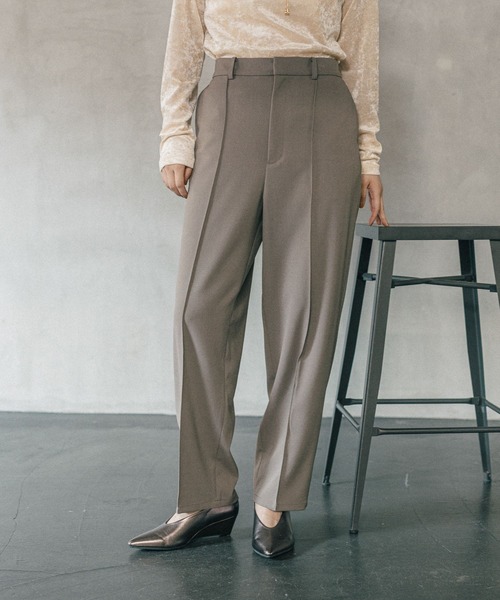 LEPSIM（レプシィム）の「《オフィスライン》TRストレートピンタックパンツ　582121（その他パンツ・レディース・チャコールグレー/ブラウン系その他・MEDIUM/LARGE）」の6枚目の写真