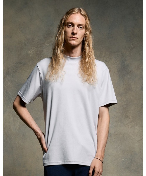 wjk（ダヴルジェイケイ）の「luxury cotton mock neck S/S（Tシャツ/カットソー・メンズ・ホワイト/ブラック/グレイッシュベージュ・SMALL/MEDIUM/LARGE/X-LARGE）」の4枚目の写真