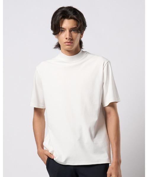 wjk（ダヴルジェイケイ）の「luxury cotton mock neck S/S（Tシャツ/カットソー・メンズ・ホワイト/ブラック/グレイッシュベージュ・SMALL/MEDIUM/LARGE/X-LARGE）」の10枚目の写真