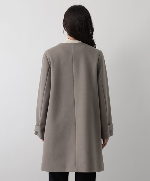 FOUND GOOD（ファウンドグッド）の「ウーリーテックノーカラーコート（ノーカラーコート・レディース・ブラウン系3/グレー系5/ブラック・S/L/M）」の19枚目の写真