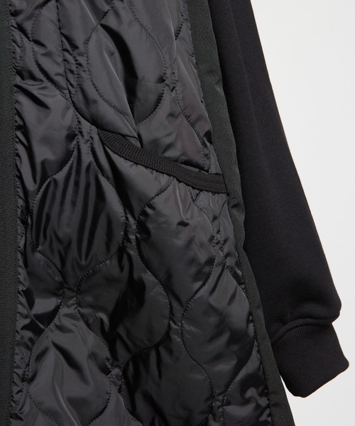 gomme（ゴム）の「アーミーキルト　フーテッドコート（その他アウター・レディース・カーキ/ブラック・MEDIUM）」の18枚目の写真