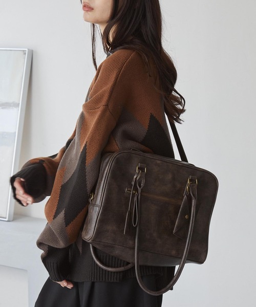 2WAY マルチポケットアクセントチャーム ボストンバッグ/ショルダー
