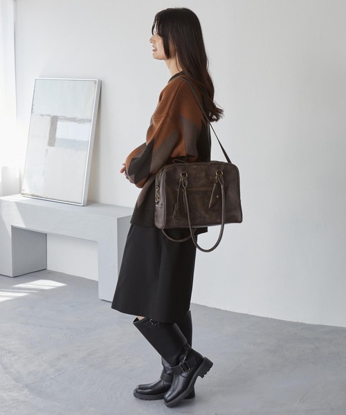 2WAY マルチポケットアクセントチャーム ボストンバッグ